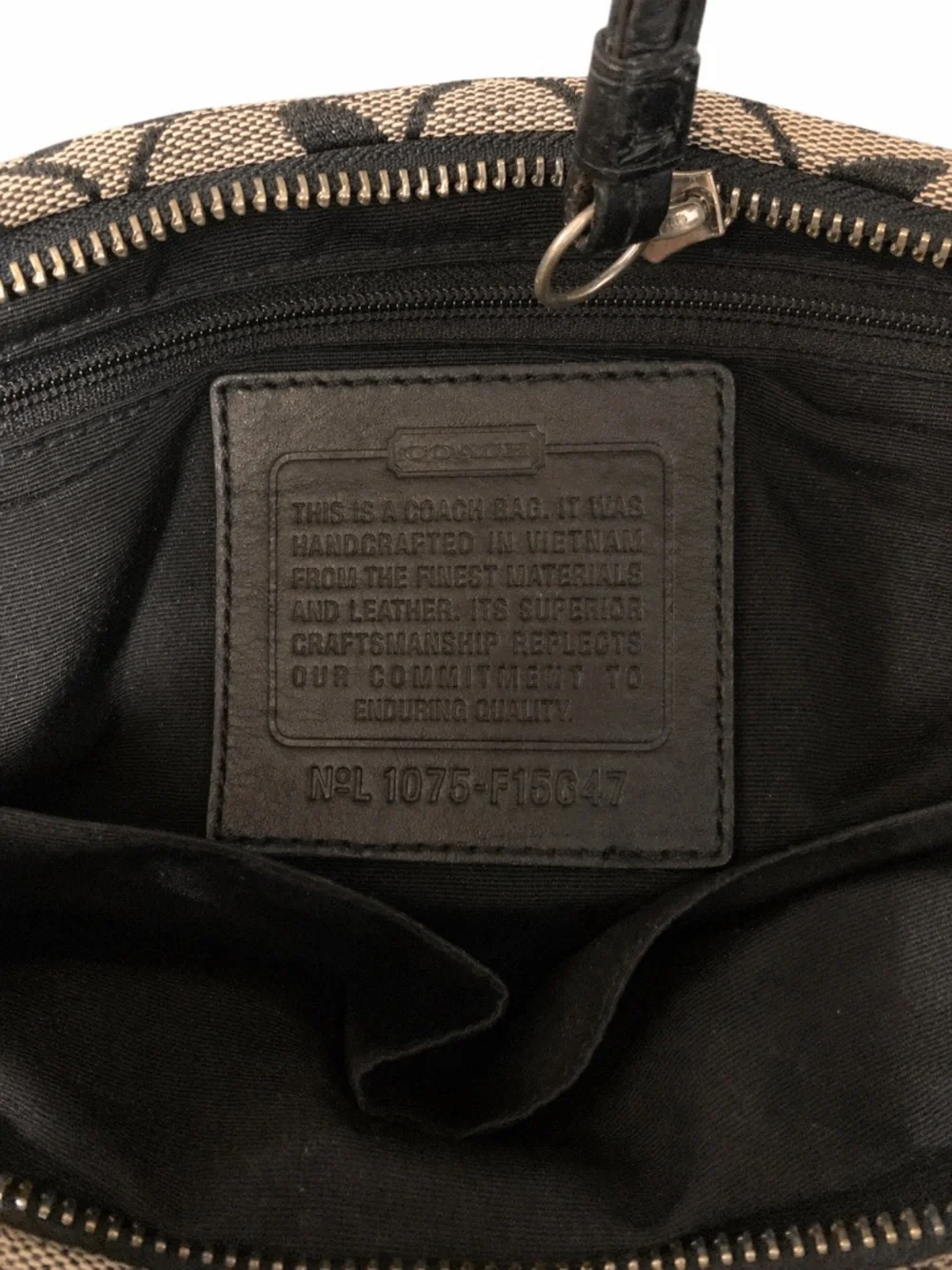 Coach Y2K Soho Pleated Signature C Canvas Leather Trim Tote Shoulder Bag